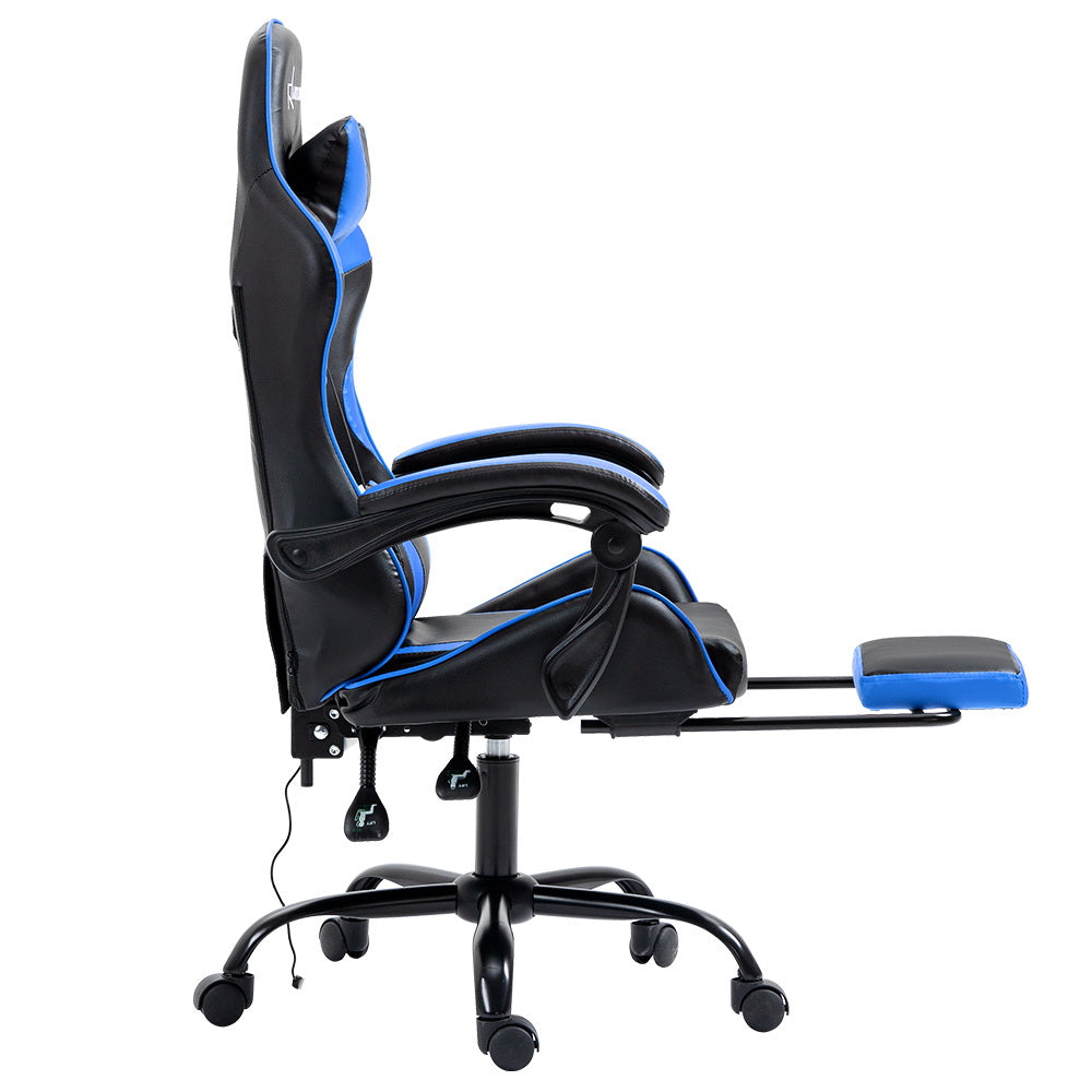 Gaming Chairs Massage Racing Recliner Leather Office Chair Footrest